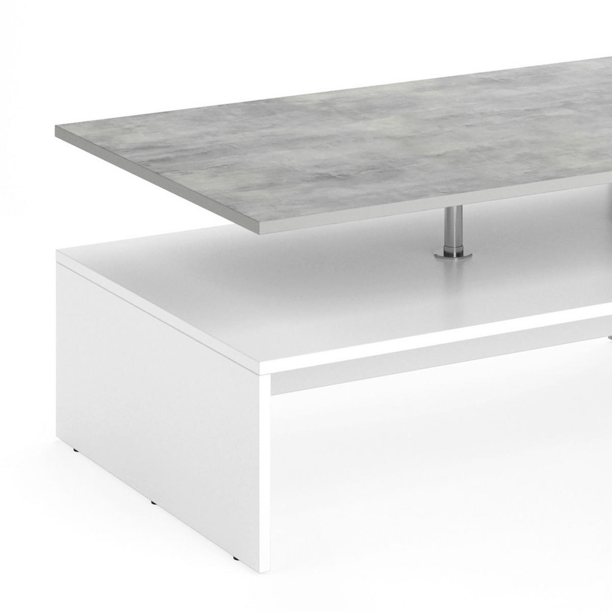COUCHTISCH Amato Beton 90 x 60 cm - Schieferfarben, Holzwerkstoff (60/90/42cm) - Vicco