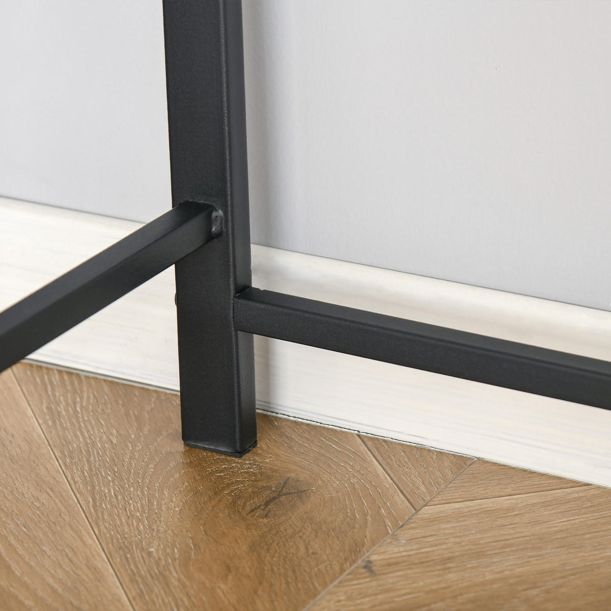 SCHREIBTISCH DE-09113 mit Ablage und Kabelmanagement Walnuss - Walnussfarben, Metall (84/45/85cm) - ComfortXL