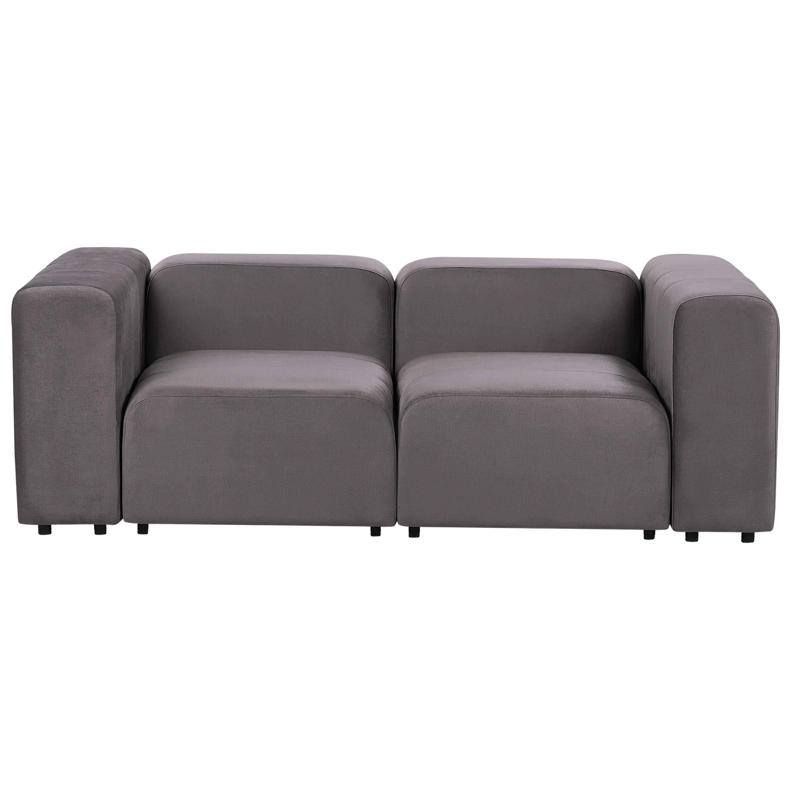 2-SITZER-SOFA Samtstoff dunkelgrau Falsterbo - Dunkelgrau, Textil (204/70/105cm) - Beliani