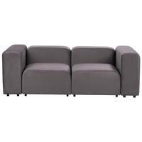 2-SITZER-SOFA Samtstoff dunkelgrau Falsterbo - Dunkelgrau, Textil (204/70/105cm) - Beliani