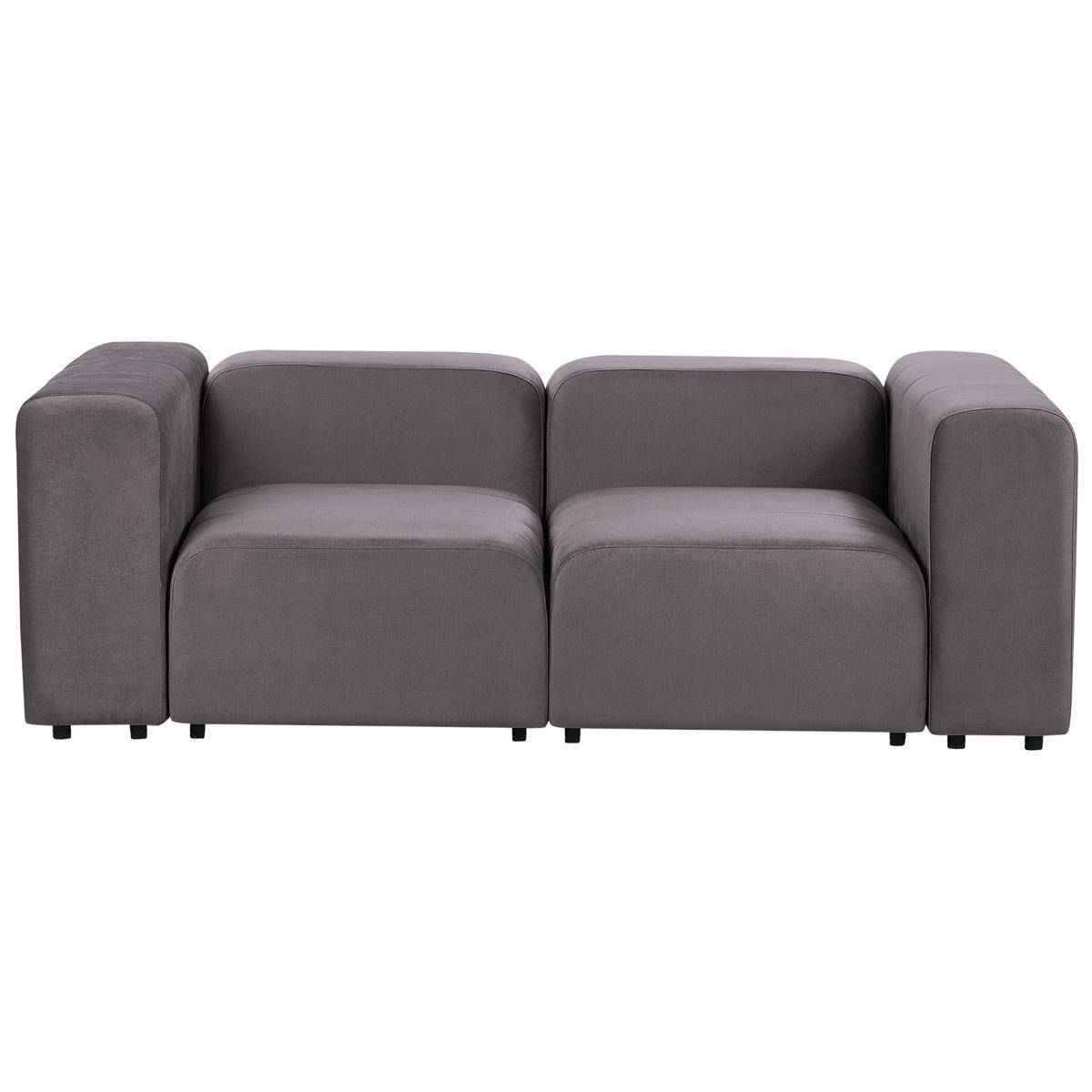 2-SITZER-SOFA Samtstoff dunkelgrau Falsterbo - Dunkelgrau, Textil (204/70/105cm) - Beliani