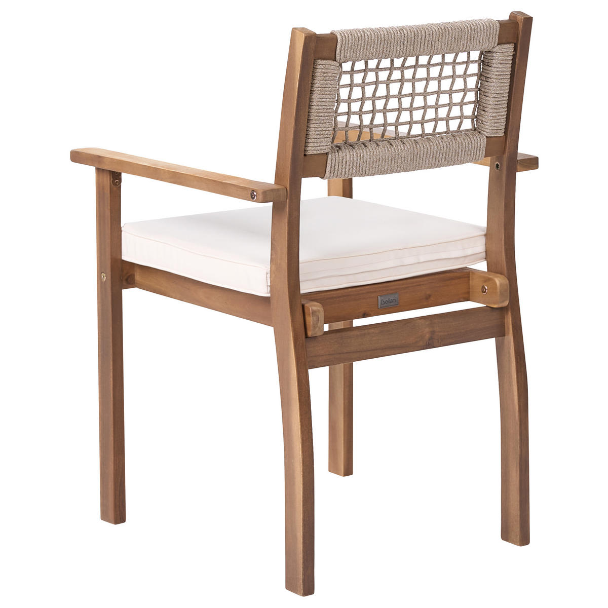GARTENSTUHL 2er Set Akazienholz Hellbraun Sumirago - Hellbraun, Holz (55/85/55cm) - Beliani
