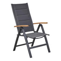 KLAPPSTUHL New Jersey Gartenstuhl Klappsessel Teakholz Anthrazit - Naturfarben, Holz (75/112/61cm) - dasmöbelwerk