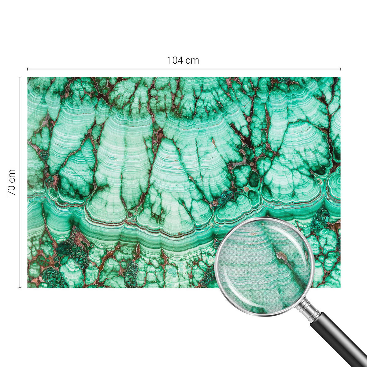 FOTOTAPETE 104x70 cm - Grüne Muster - Beige, Textil (104/70cm) - Wallfluent