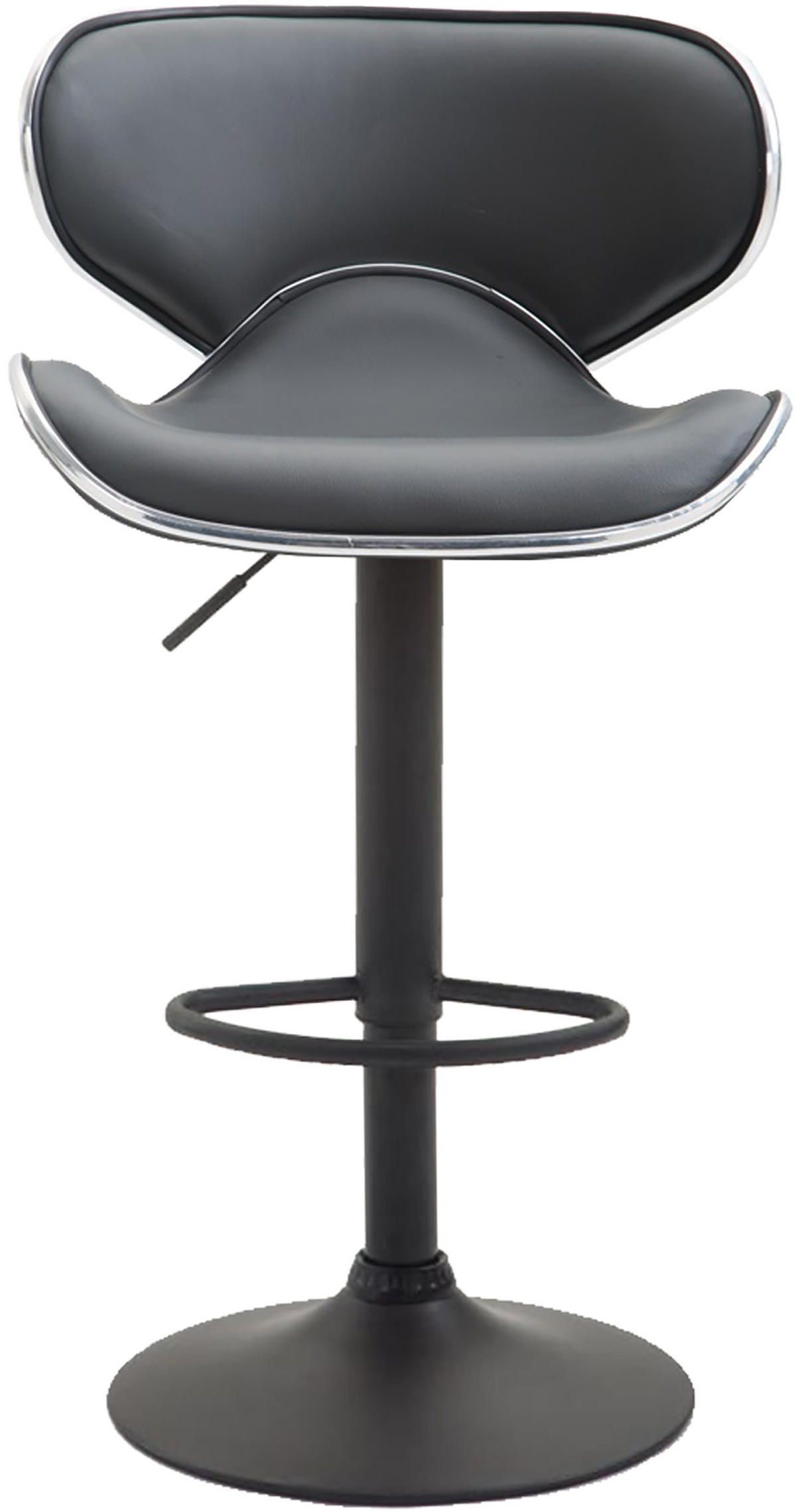 BARHOCKER Lederlook grau - Schwarz/Grau, Textil/Metall (46/88/49cm) - CLP