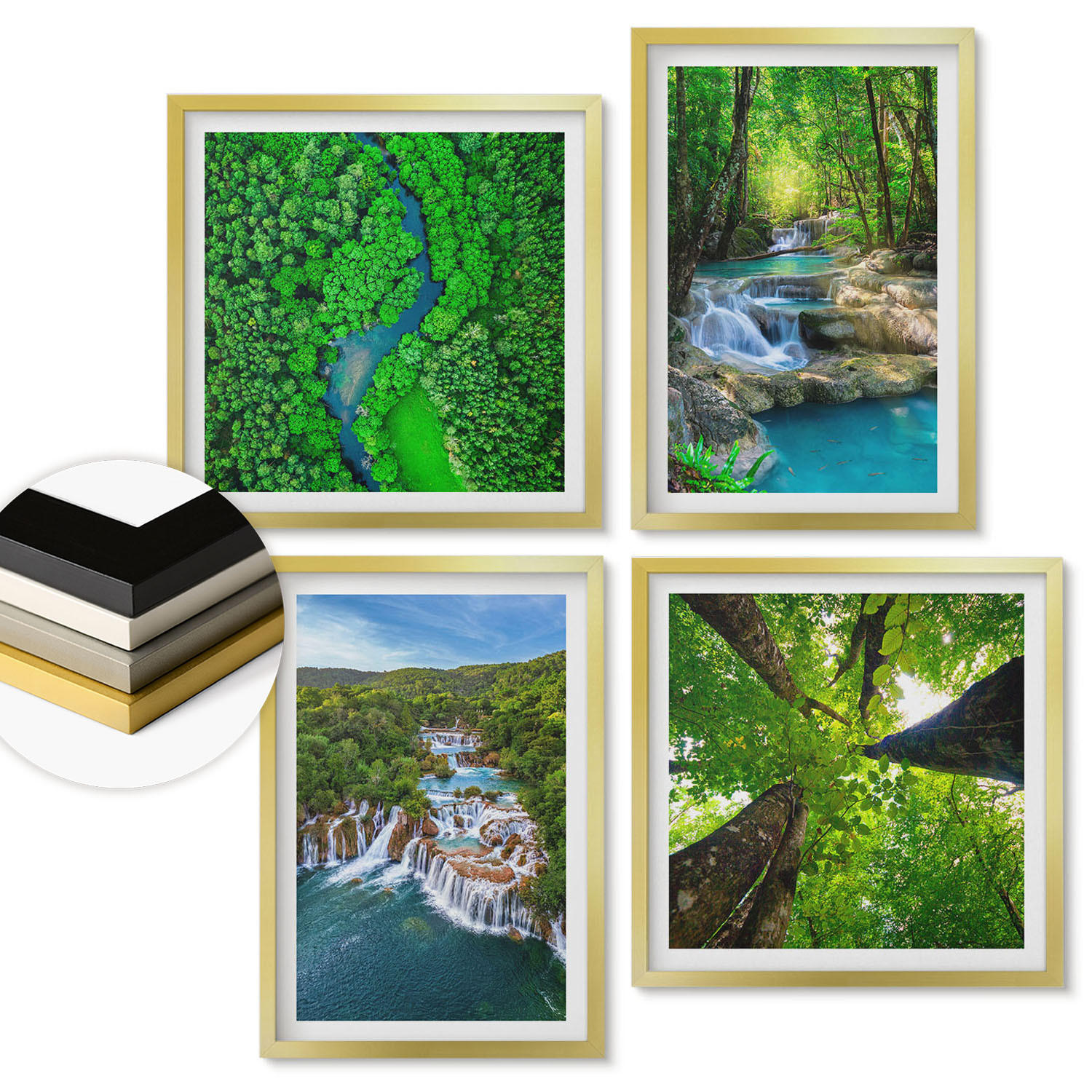 ArtPrintCave Wandbilder Gold 50x50 cm