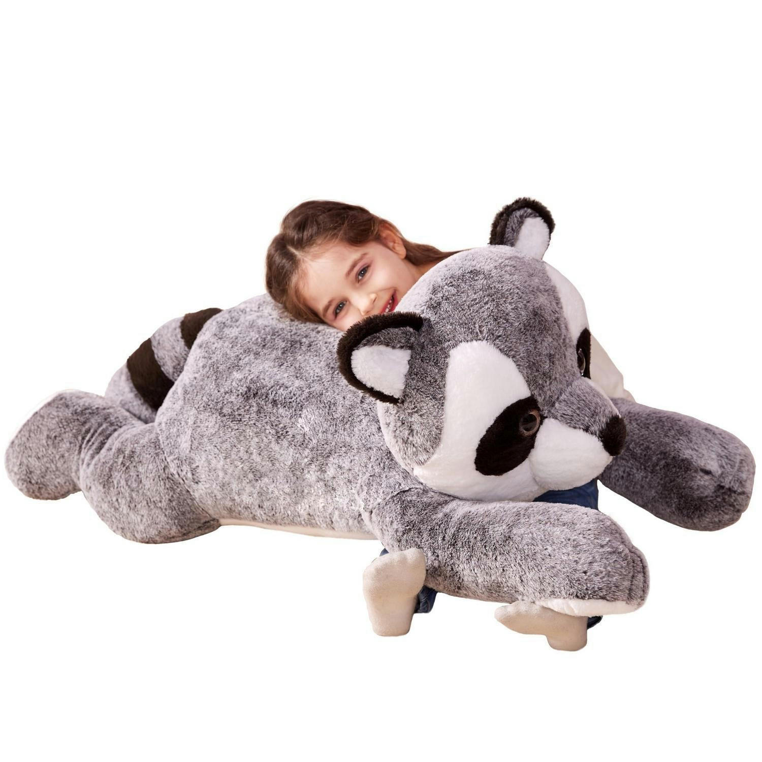 STOFFTIER Waschbär 78 cm - Grau, Textil (35.6/76.2cm)