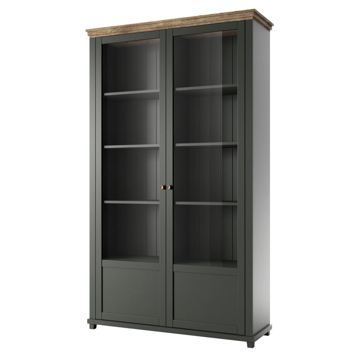 VITRINE in Grün - Grün, Holzwerkstoff (126/200/42cm) - MASSENO