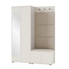 GARDEROBE Napoli 3 Kleiderschrank mit Polsterpaneelen Beige - Beige, Holzwerkstoff (140/189/40cm) - Jerpax