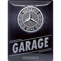 BLECHSCHILD 30/40 cm Mercedes-Benz Garage - Multicolor, Metall (30/40/0.2cm) - Nostalgic-Art