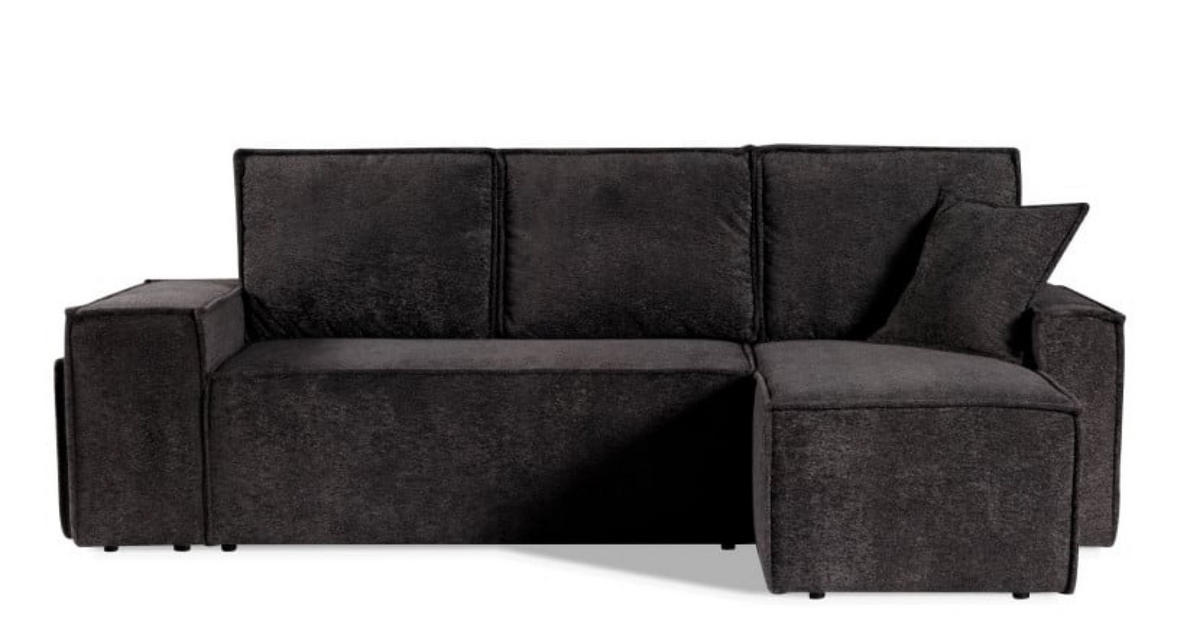 ECKSOFA Graphit Colin - Graphitfarben, Holzwerkstoff (268/155cm) - Sepro Meble