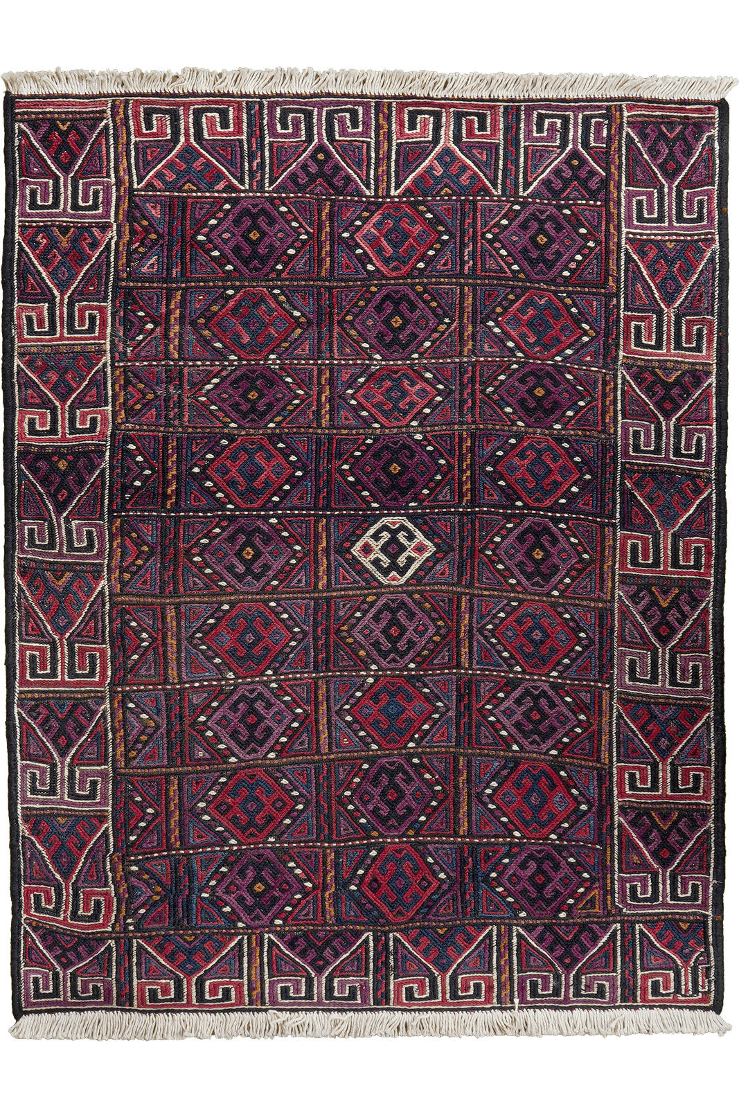 KELIM-TEPPICH handgewebt Sumak Shahsavan Bunt 93/72 cm Schurwolle - Multicolor, Textil (72/93cm) - Looma