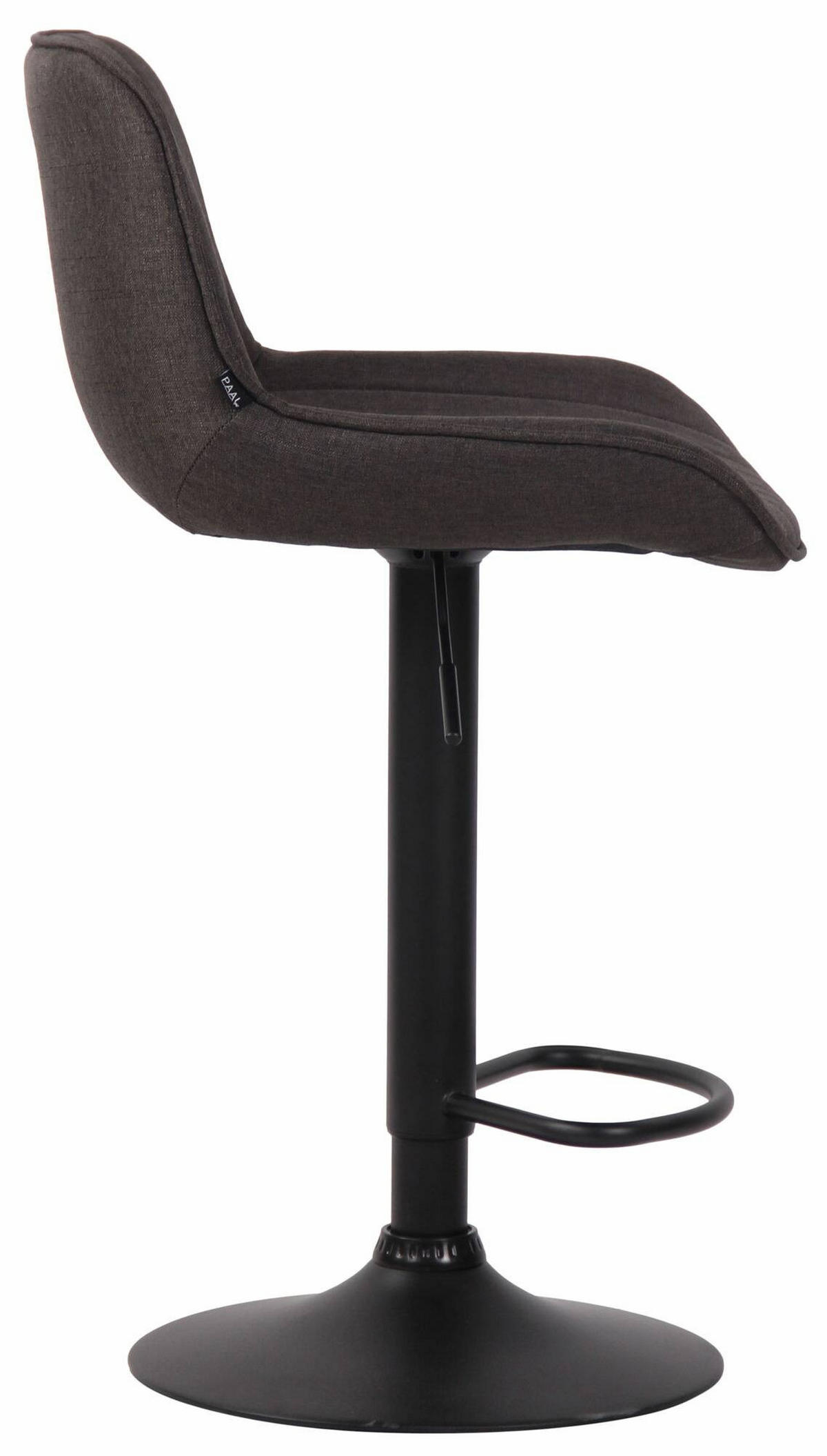 BARHOCKER 2er Set Stoff dunkelgrau - Dunkelgrau/Schwarz, Textil/Metall (50/86/50cm) - CLP