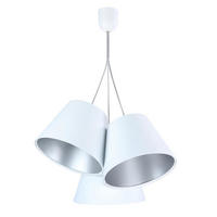 HÄNGELEUCHTE Silber 26/19 cm - Silberfarben, Kunststoff (26/0.8/19cm) - ONZENO