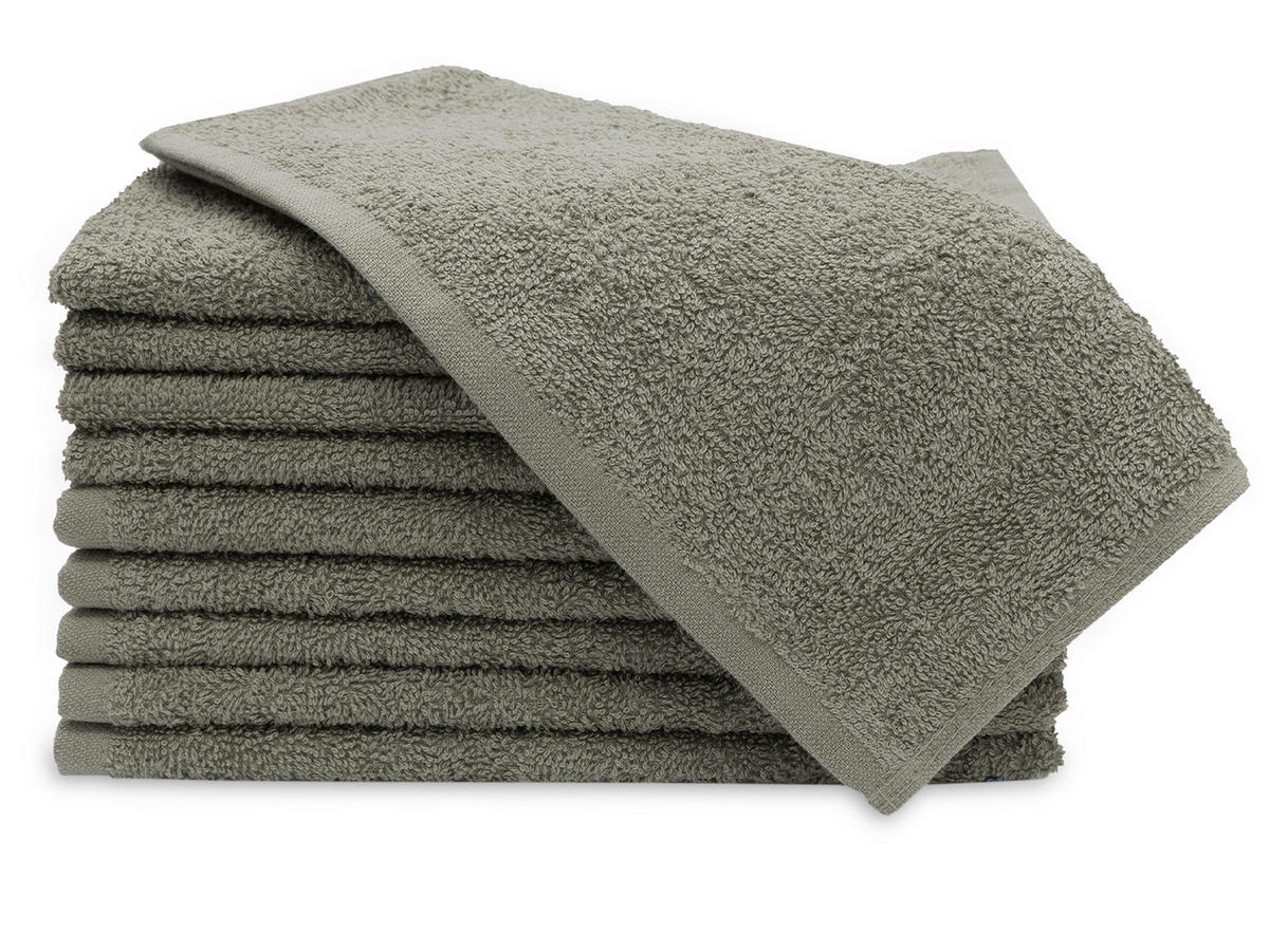 GÄSTETÜCHER, 10er-Set, 30x50 cm, 100% Baumwolle, Braun - Taupe, Textil (30/50cm) - Zollner