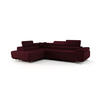ECKSOFA EMILY mit Schlaffunktion Monolith 69 Links - Bordeaux, Textil (275/200cm) - Bedante