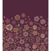 FOTOTAPETE Retro Blumen 2.5 x 2.79 m - Lila, Papier (250/279cm) - ESTAhome