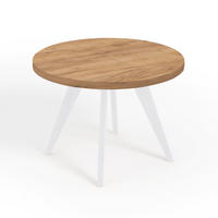 ESSTISCH LORA, Durchmesser: 110 / 210 cm Eiche Craft Golden / Weiß - Eichefarben/Weiß, Holz (110/210/76cm) - Dekori_Interiors
