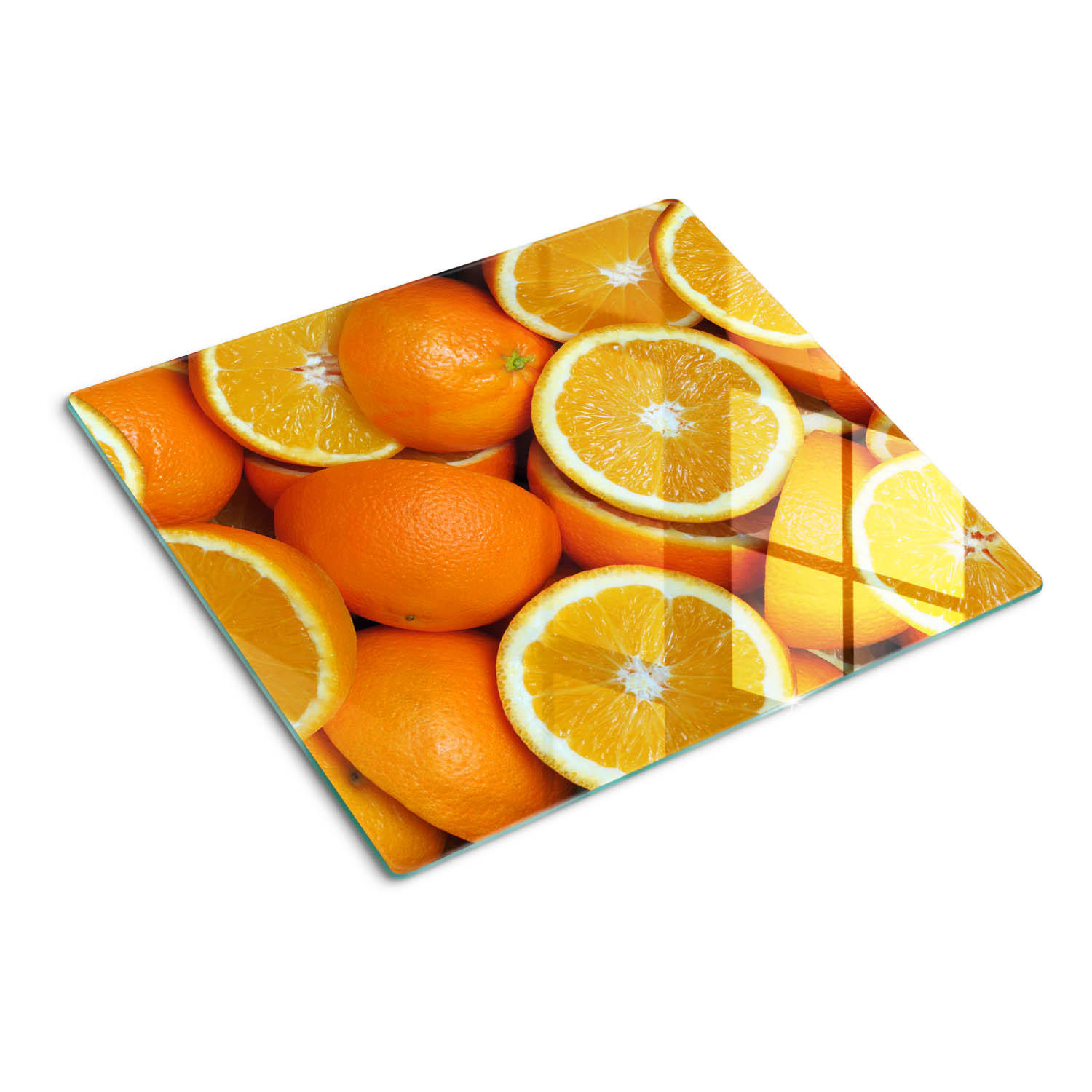GLASPLATTE 60x52 cm Orangenhälften - Orange, Glas (60/0.4/52cm) - TULUP