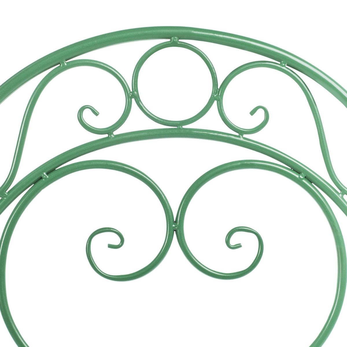 GARTENSTUHL 2er Set Metall Grün Albinia - Grün, Metall (42/94/55cm) - Beliani