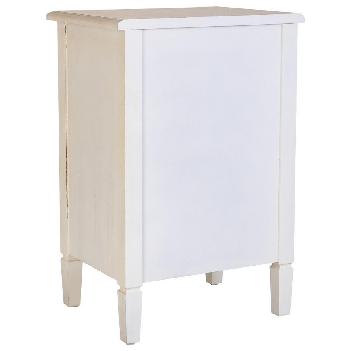 NACHTTISCH aus Holz und Gitter, weiß, 46x36x68cm - Weiß, Holz (46/68/36cm) - Wanderlust