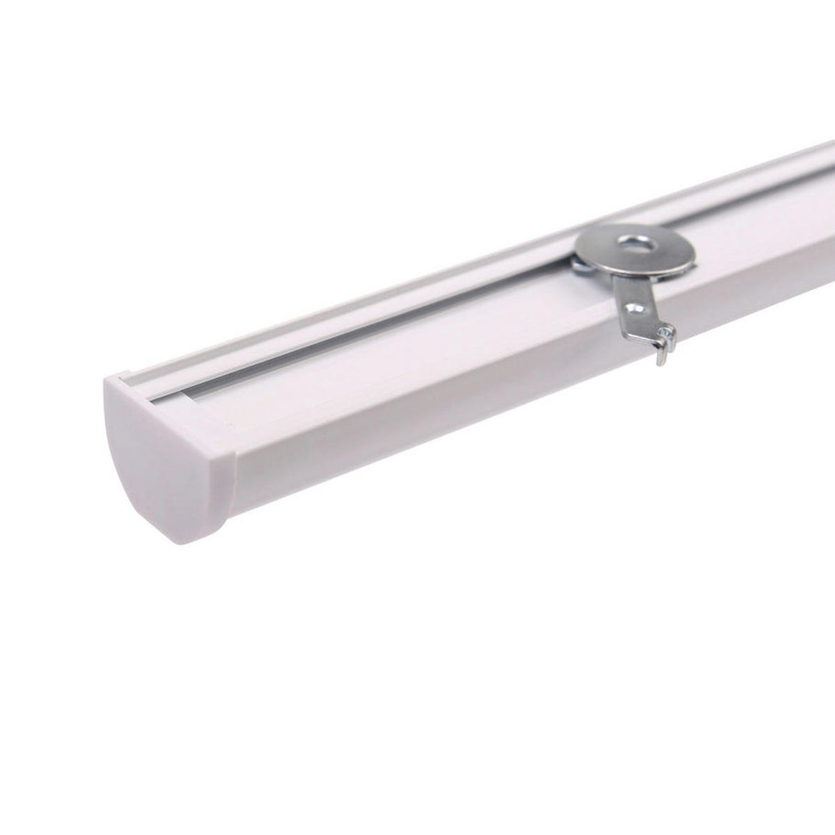 GARDINENSCHIENE 1-lauf Round - Weiß, Metall (240cm) - Deco-Raum