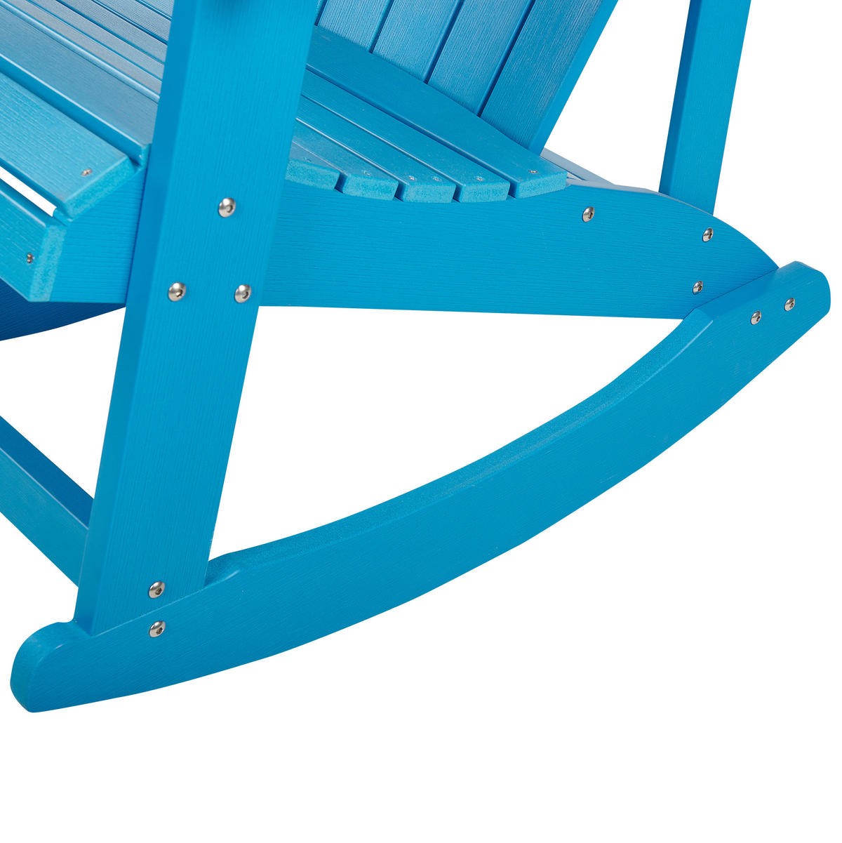 GARTEN-SCHAUKELSTUHL Kunstholz blau Adirondack - Blau, Kunststoff (76/100/94cm) - Beliani