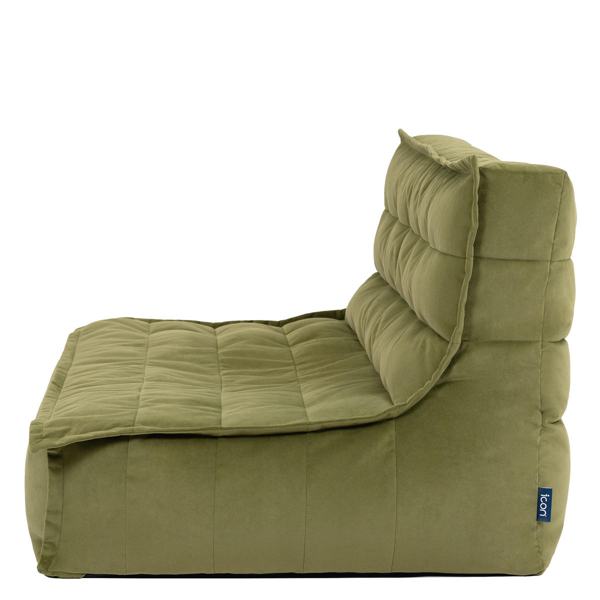 SITZSACK Sofa Skandi, Samt - Dunkelgrün, Textil (140/72/100cm) - icon