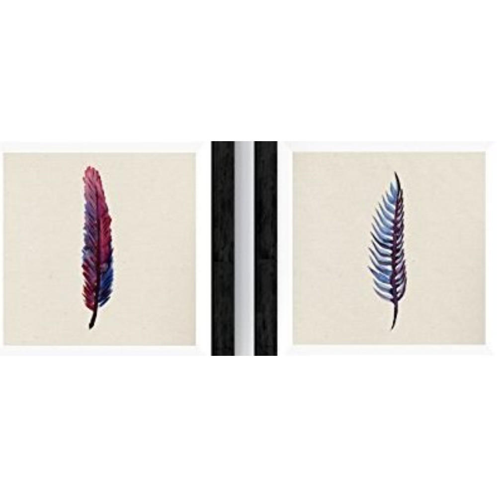 POSTER Set Mit 2 Federn Tiere 20X20cm Rahmenlos - Klar, Papier (20/5/20cm) - Nacnic