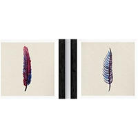 POSTER Set Mit 2 Federn Tiere 20X20cm Rahmenlos - Klar, Papier (20/5/20cm) - Nacnic