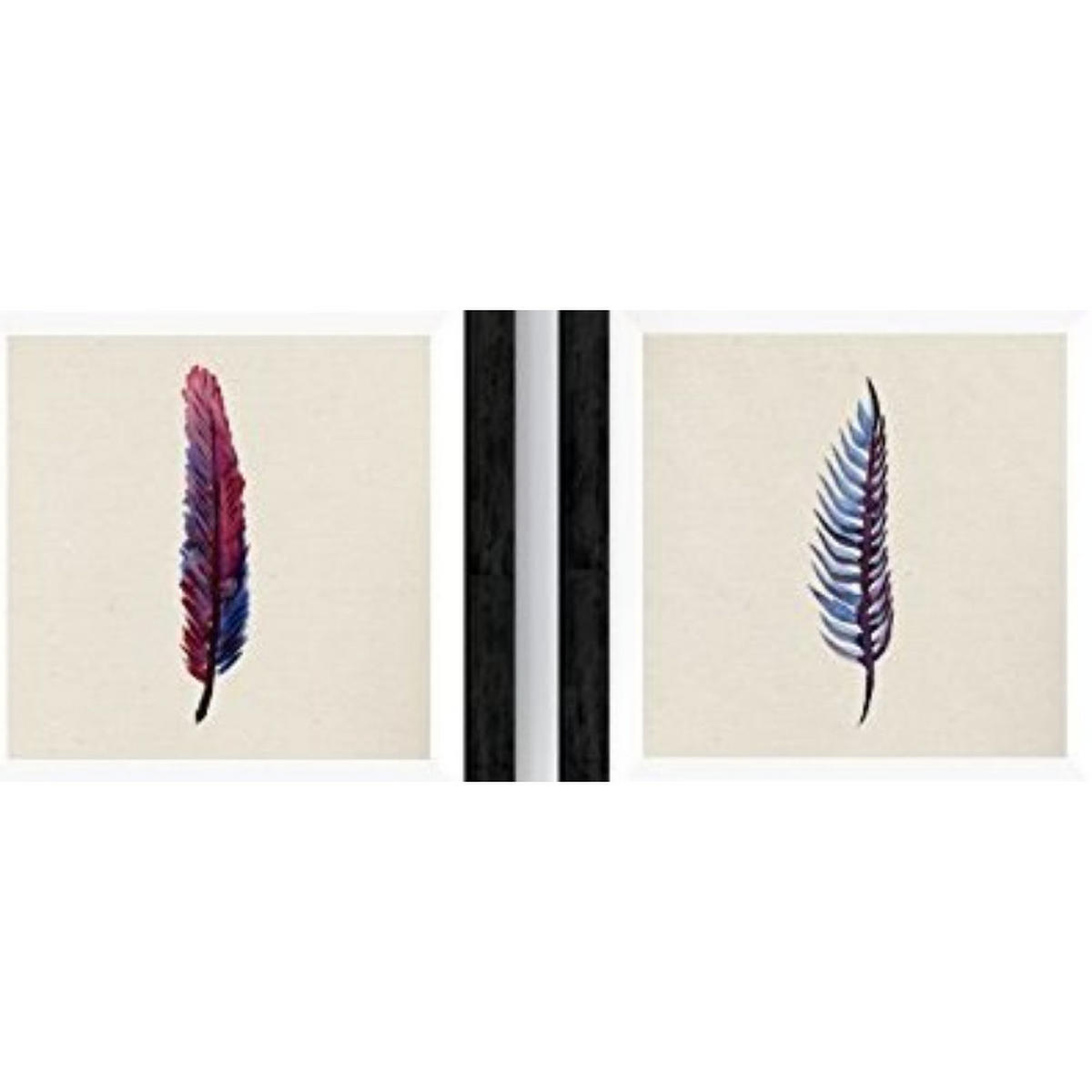 POSTER Set Mit 2 Federn Tiere 20X20cm Rahmenlos - Klar, Papier (20/5/20cm) - Nacnic