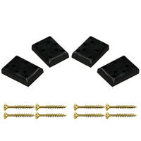 STRANDKORB-PE-GLEITER 4er Set - Schwarz, Kunststoff (5/2/7cm) - bene living