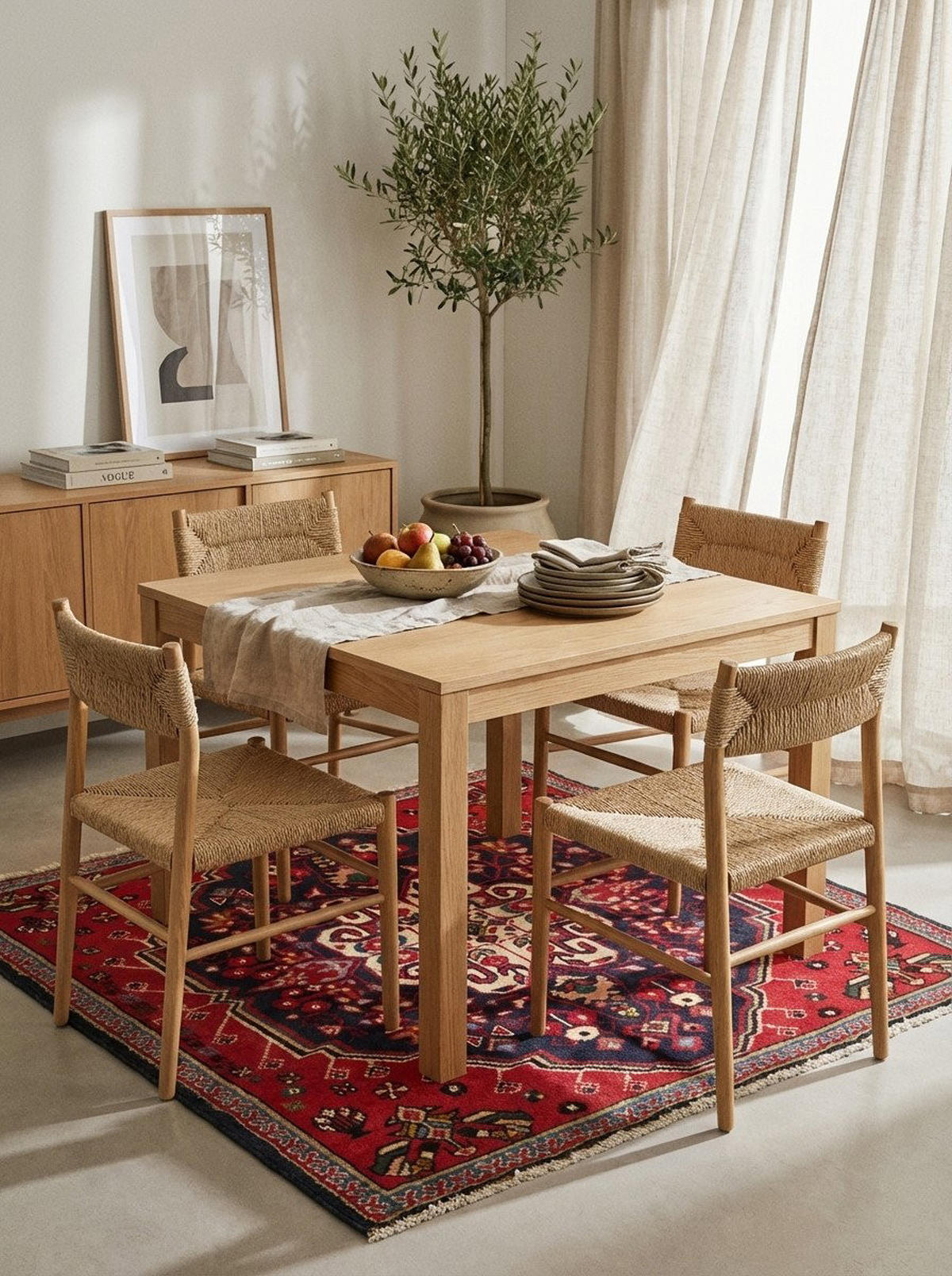 TEPPICH Gashgai Rot 65/62 cm - Rot, Textil (62/65cm) - Looma