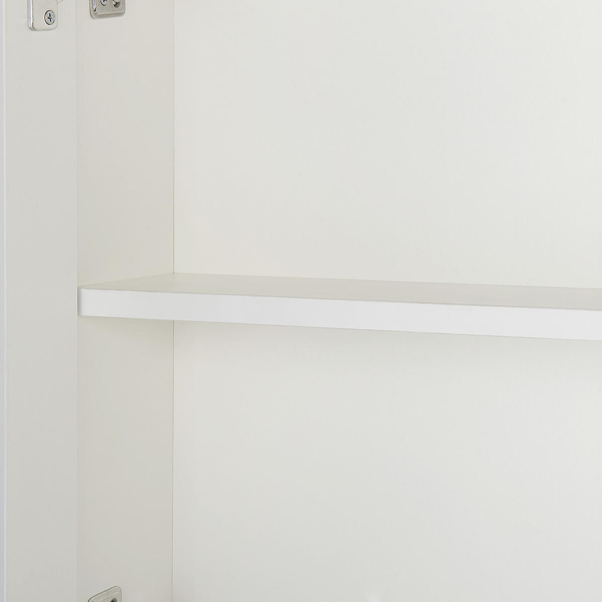 BAD SPIEGELSCHRANK weiß/silber 40/60 cm Primavera - Silberfarben/Weiß, Holz (40/60/12cm) - Beliani