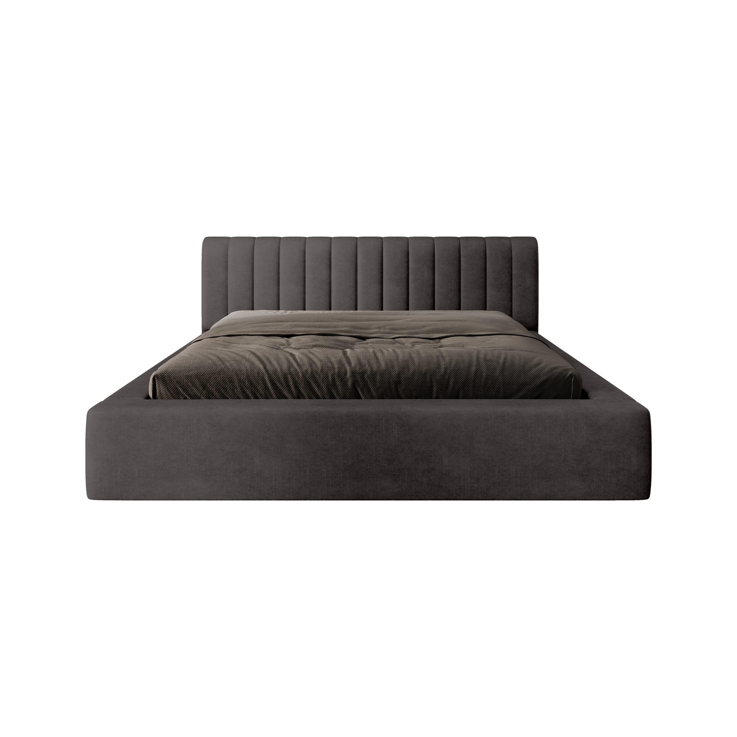 POLSTERBETT aus Polyester Vurmat 140x200 cm, Athracite - Anthrazit, Textil (140/200cm) - Fedve