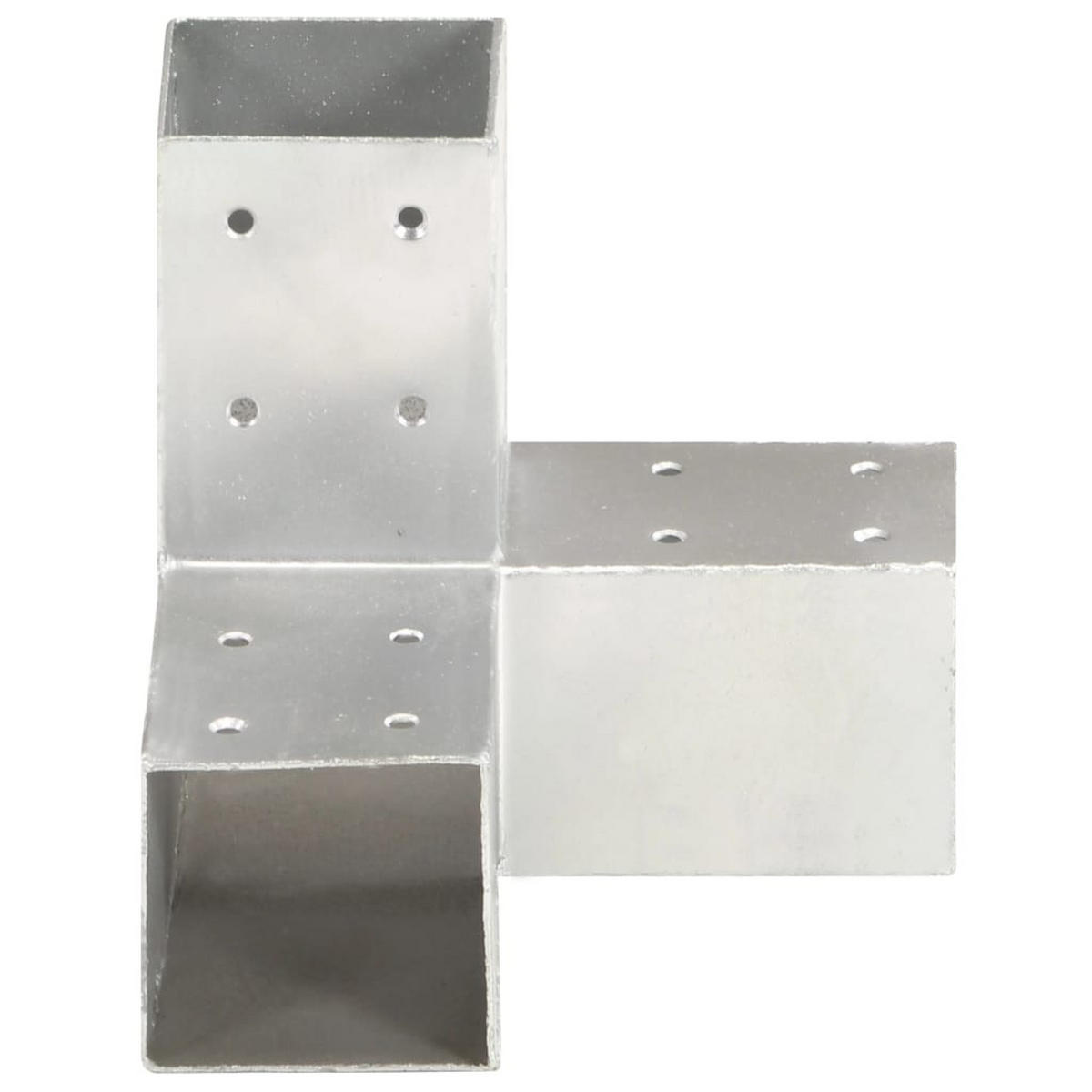 PFOSTENVERBINDER, Y-Form, für 71/71 mm, aus Verzinktes Metall, 4er-Set - Weiß, Metall (17/17.5cm) - vidaXL