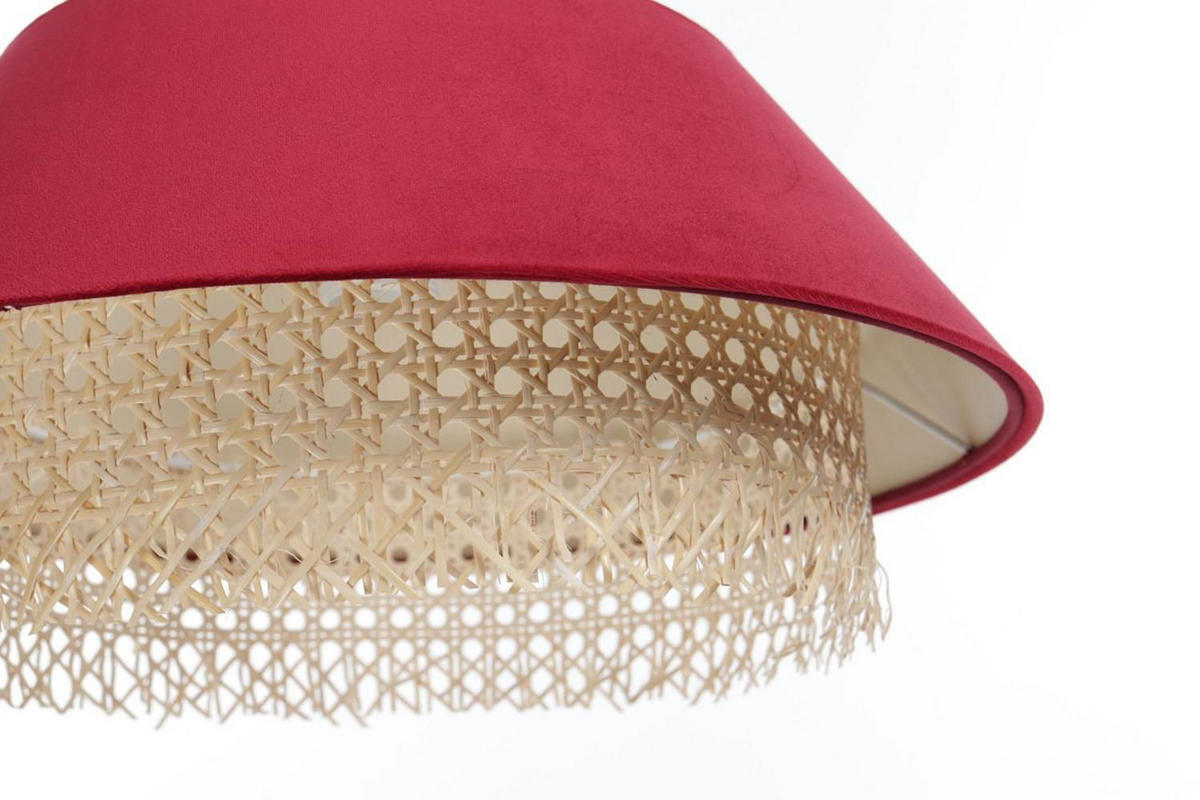 HÄNGELEUCHTE Rot 40/19 cm - Rot, Naturmaterialen (40/1.3/19cm) - ONZENO