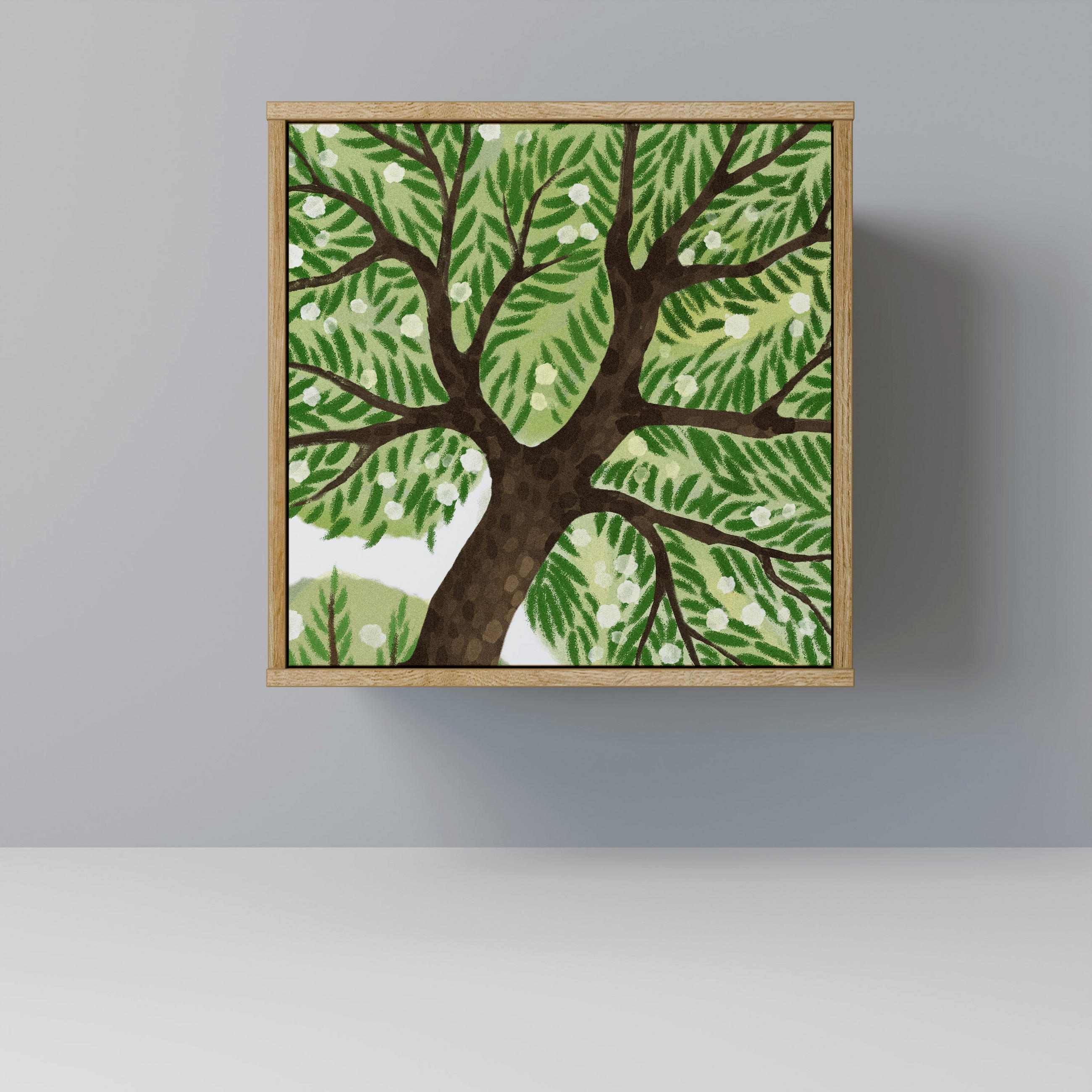 SIDEBOARD WILDERNESS DASH, Eichefarben, 57,5x42x57,5 cm, Ohne Füße - Eichefarben/Multicolor, Holzwerkstoff (57.5/57.5/42cm) - SpaceRebels