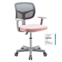 KINDER‑BÜROSTUHL 360°drehbar rosa - Pink, Kunststoff (54/80/54cm) - COSTWAY