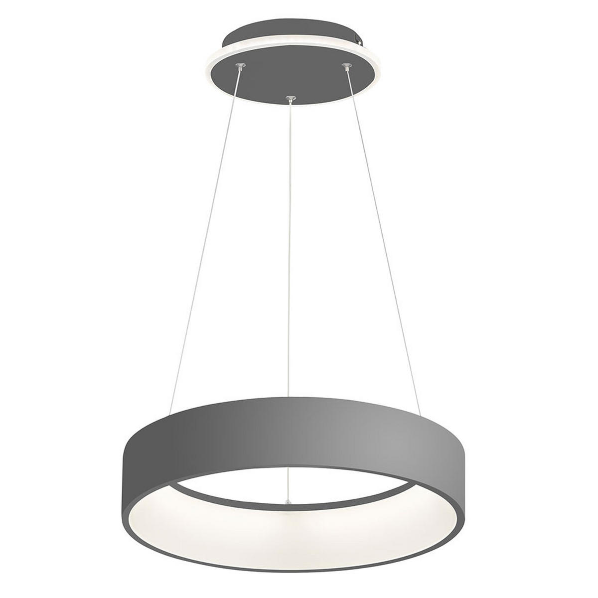 LED HÄNGELEUCHTE Grau Rund Metall - Grau, Metall (45/45/150cm) - Wofi