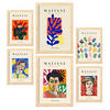 POSTER Set Mit 6 Henri Matisse Bilder Drucke Des Fauvismus Und Der Abstrakten Kunst Für Innenarchitektur A3 & A4 Rahmen Aus Hellem Holz - Beige, Papier (29/3cm) - Nacnic