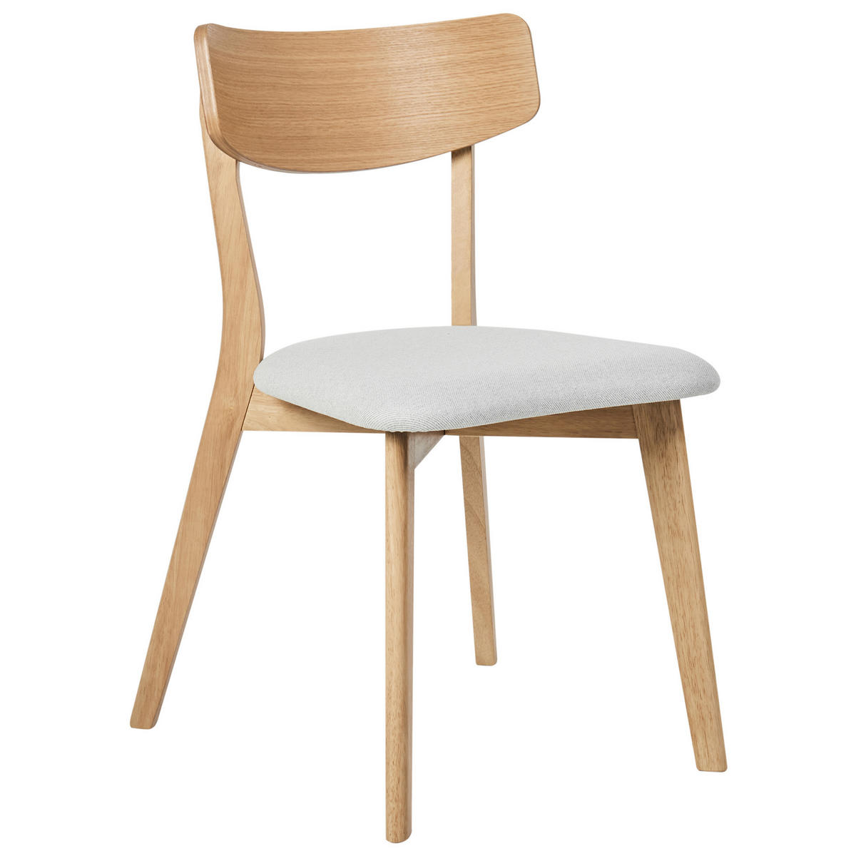 ESSZIMMERSTUHL 2er Set Holz Hellbraun/Grau Hope - Braun/Grau, Holz (51/77/49cm) - Beliani