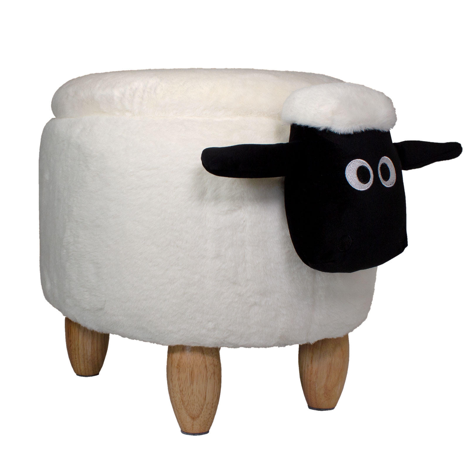 TIERHOCKER Schaf - Weiß, Textil (32/37/55cm) - SVITA