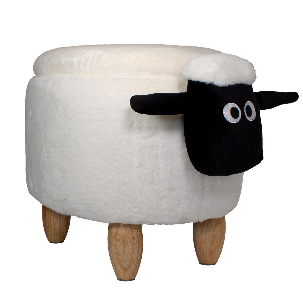 TIERHOCKER Schaf - Weiß, Textil (32/37/55cm) - SVITA