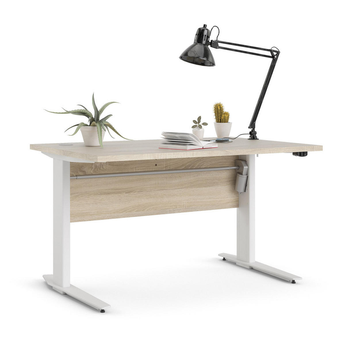 SCHREIBTISCH Eiche Dekor - Eiche Wotan, Holzwerkstoff (81/121/75cm) - ebuy24