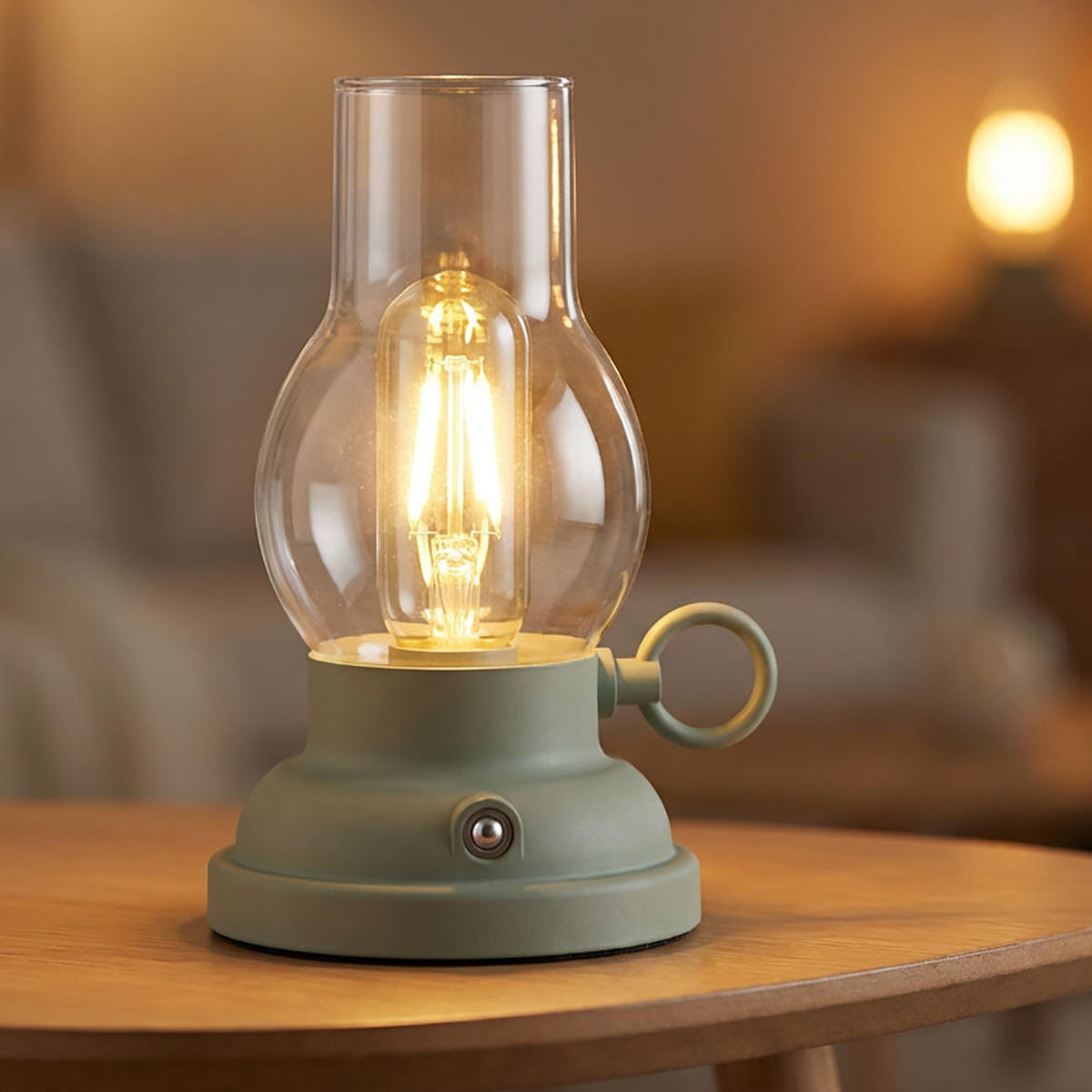 LED TISCHLEUCHTE PETRO Grün - Grün, Glas (12.5/10.7/17.5cm) - Globo Lighting