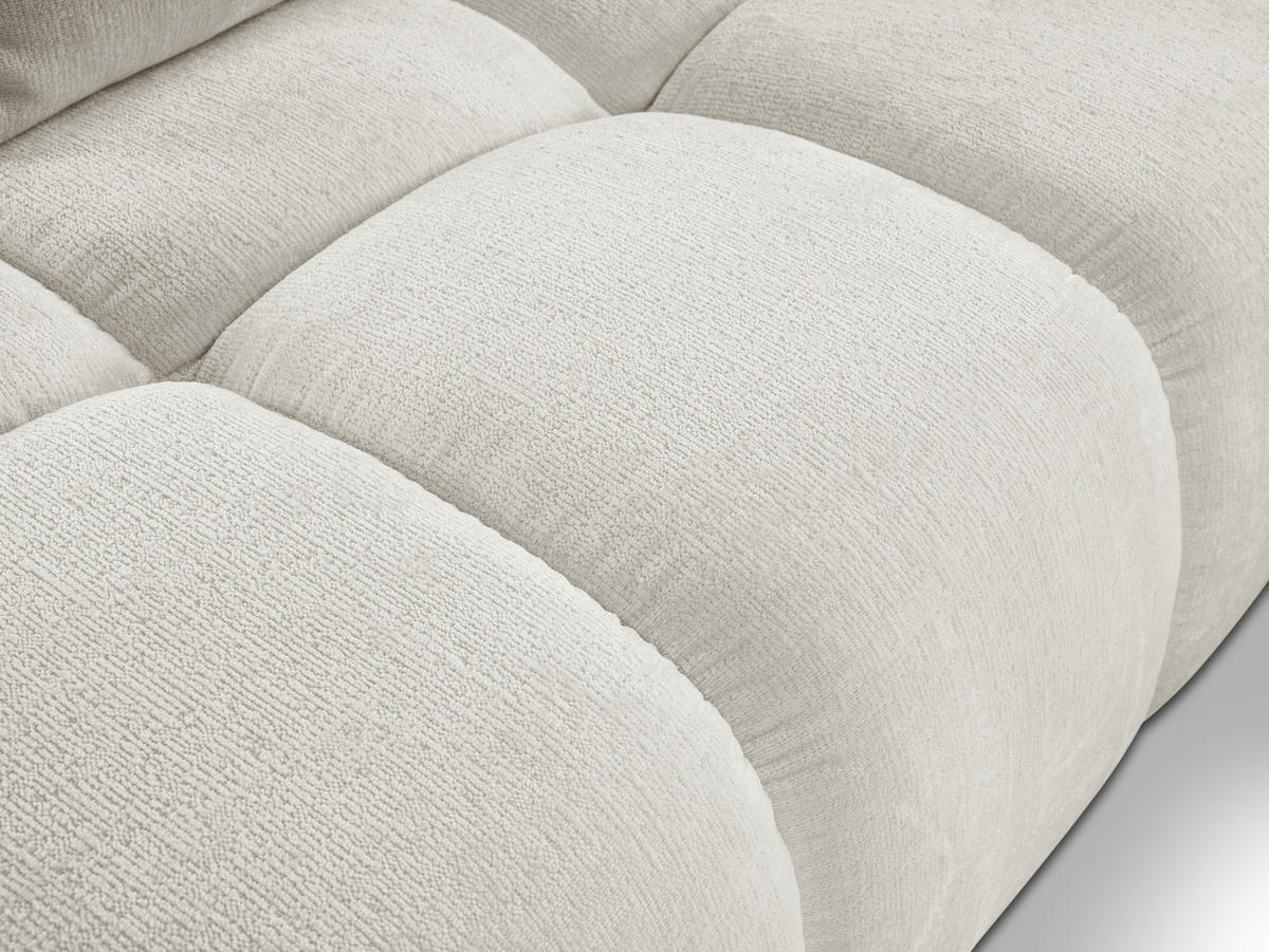 ECKSOFA L Form Hosio Cremefarbton 286/177/88 cm Rechts mit Schlaffunktion - Hellgrau/Schwarz, Kunststoff/Textil (286/177cm) - AX Living