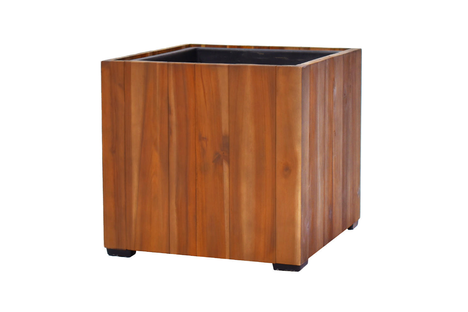 PFLANZKASTEN Colorado 4, 33x31 cm, Akazienholz, Braun - Braun, Holz (33/31/33cm) - dasmöbelwerk