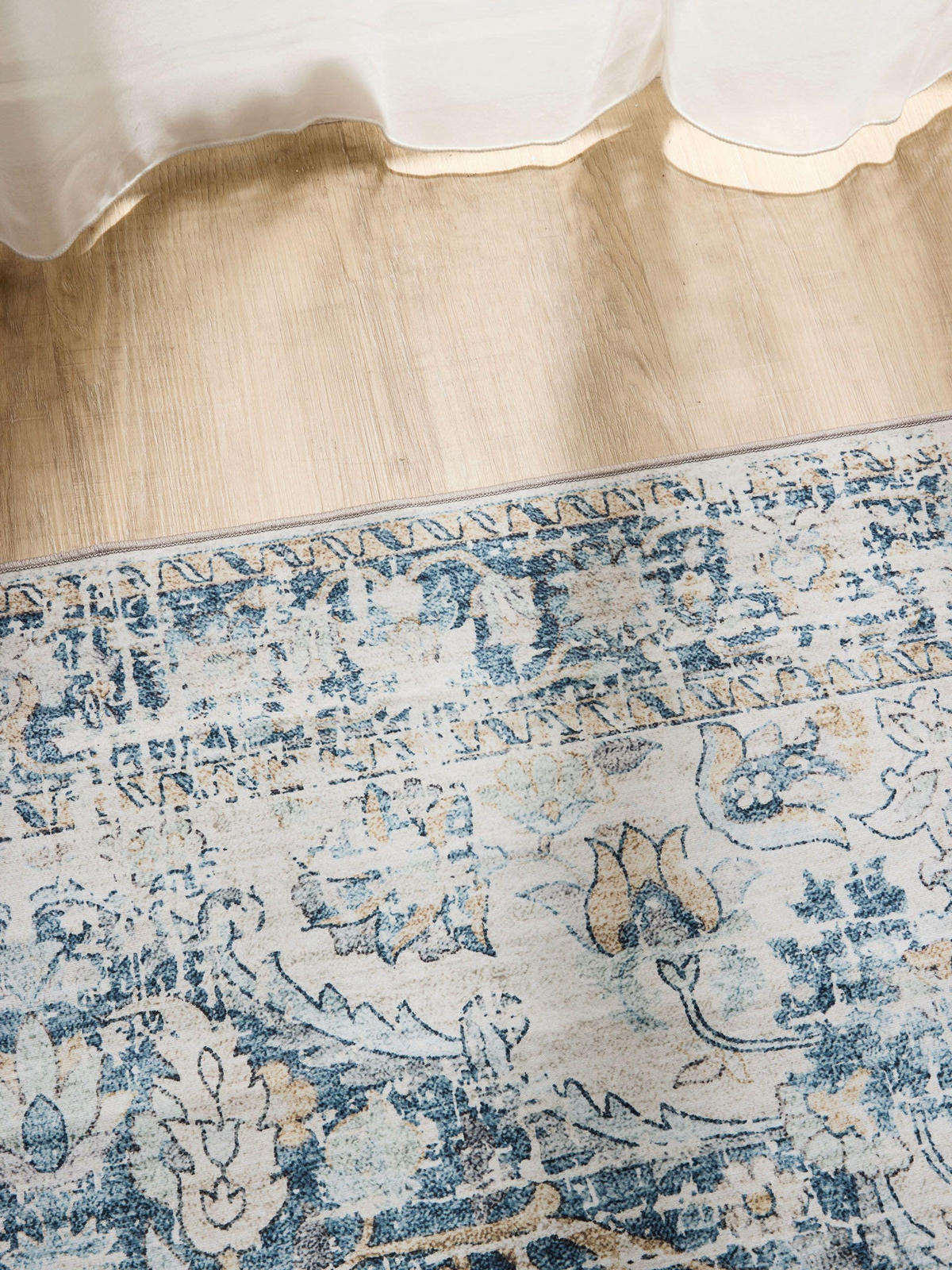 VINTAGE-TEPPICH George waschbar 200x300 cm - Blau, Kunststoff (200/300cm) - benuta