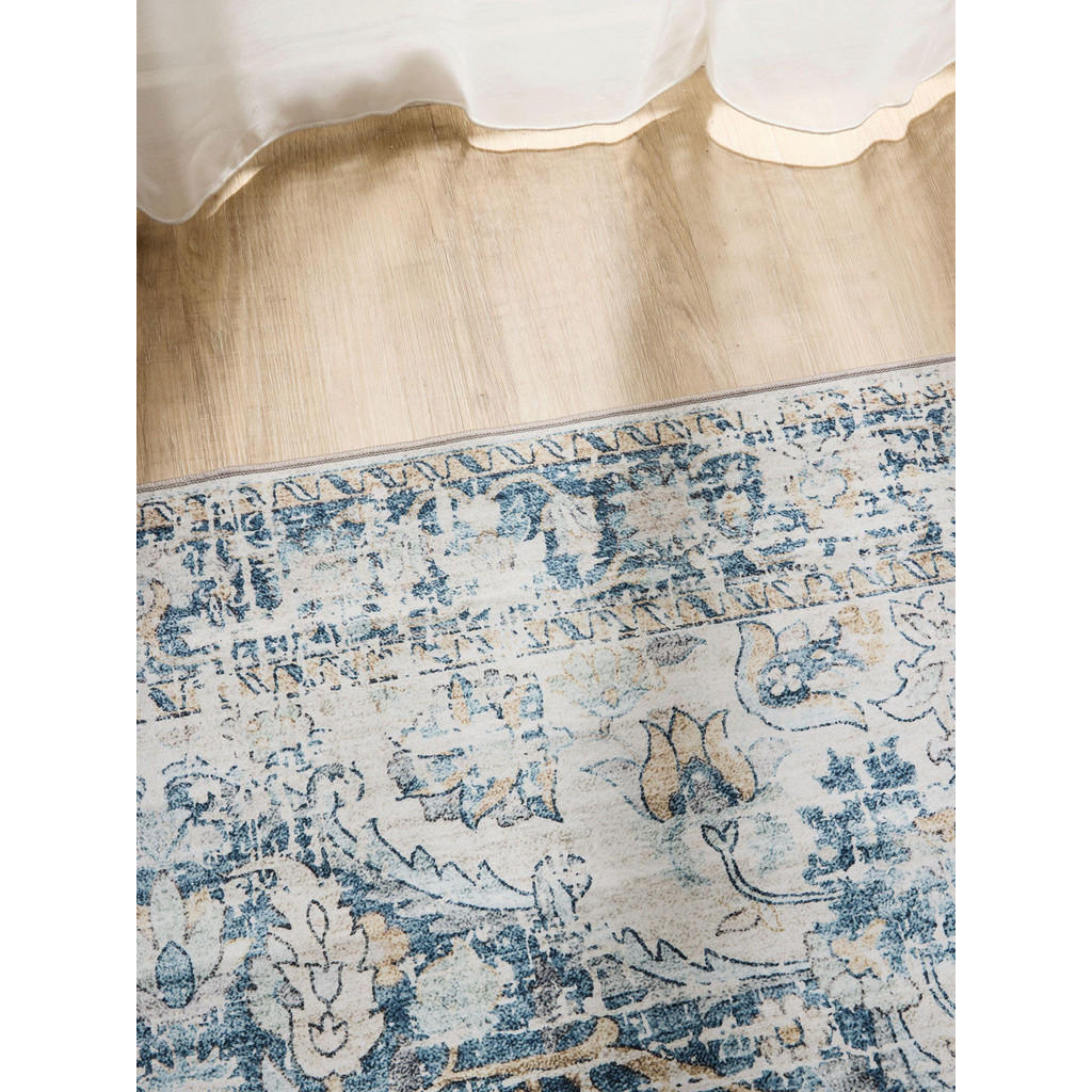 Thumbnail - benuta Vintage-Läufer, Blau, Kunststoff, Vintage, Rechteckig, 80x240 cm, Oeko-Tex® Standard 100, in verschiedenen Größen...